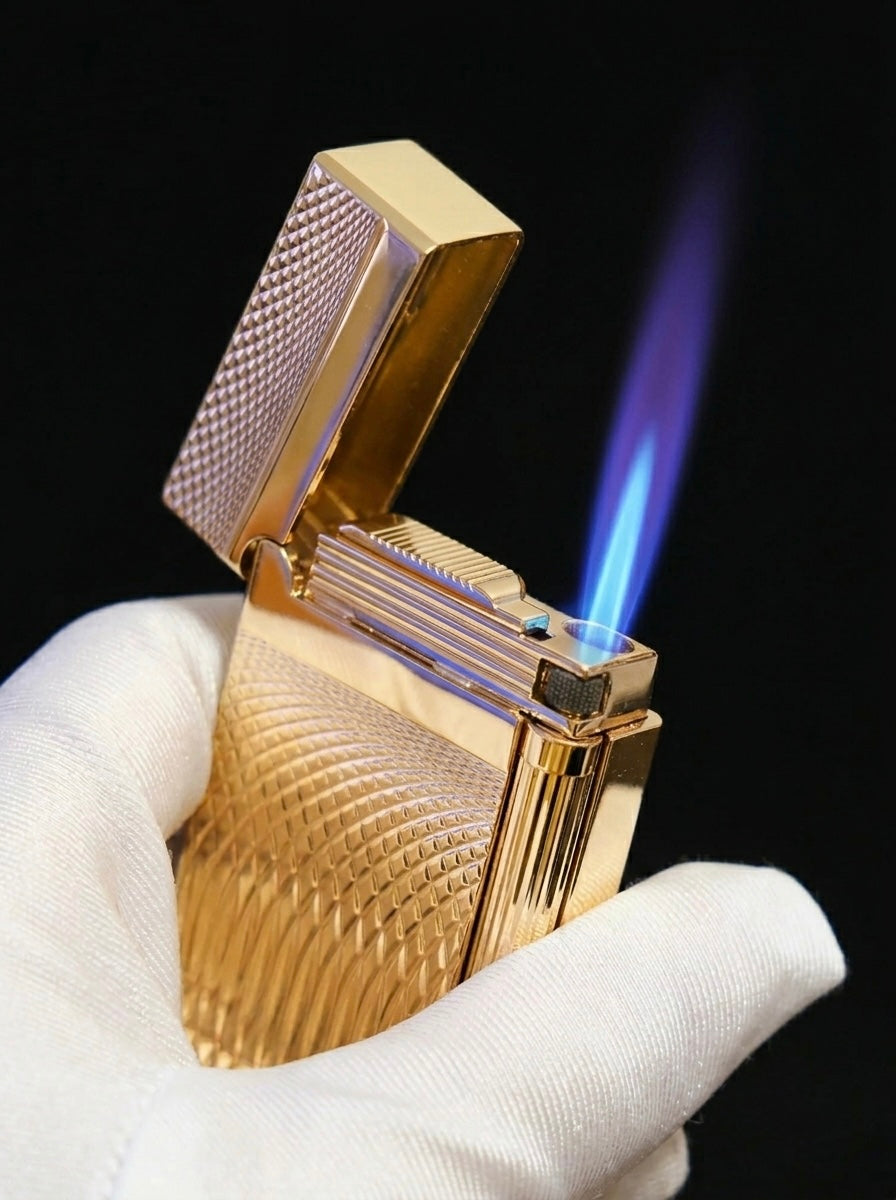 Derui Monte Carlo — Windproof Jet Flame Lighter, Engraved Metal & Gift-Boxed